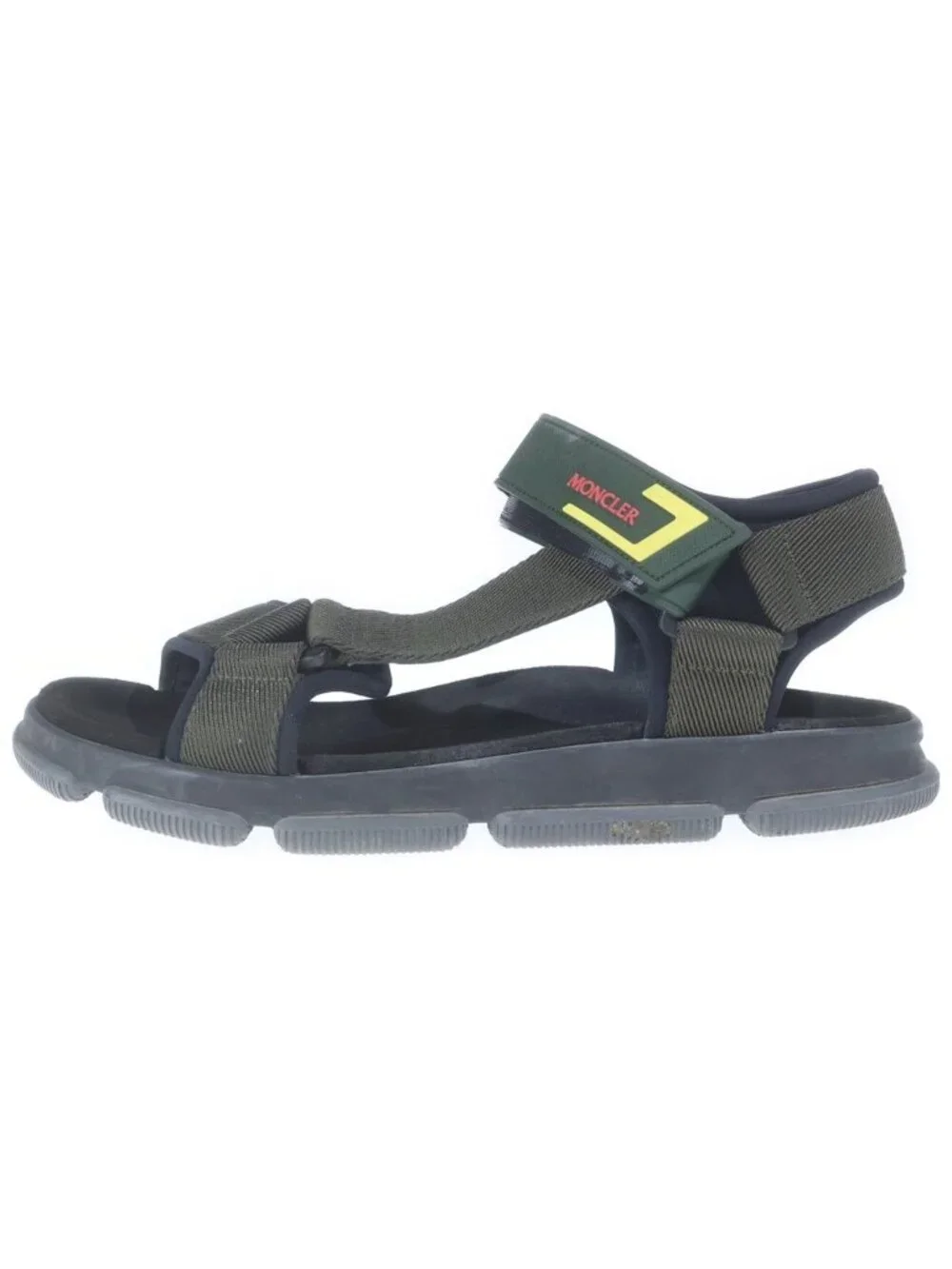 Moncler Simeon Sandalo Logo Strap Sandals Khaki